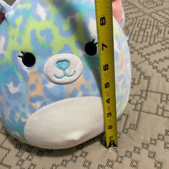 2021 Summer KellyToy Squishmallow Lindsay 8" Cheetah Washable Blue - Picture 3 of 4